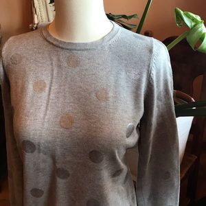 ❄️XS ❄️Anne Taylor silver polka dot sweater